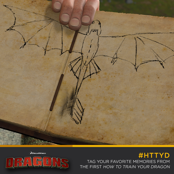 Dreamworks's tweet image. #ThrowbackThursday! Here’s one of #Hiccup’s very first designs for #Toothless’s tail! #TBT #HTTYD2
