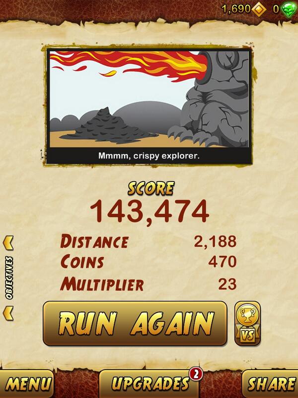 brydcj's tweet image. I got 143474 points while escaping from a Giant Demon Monkey. Beat that! bitly.com/TempleRun2iOS
