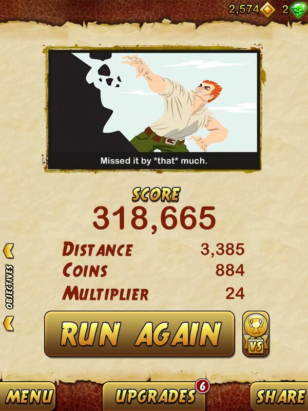 brydcj's tweet image. I got 318665 points while escaping from a Giant Demon Monkey. Beat that! bitly.com/TempleRun2iOS