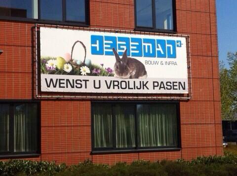 <a href="/WVastgoed/">Wijnstein Vastgoed</a> 
@HBI_Hegeman
@WBCBouwgroepBV 
<a href="/HARWIGBV/">Harwig Installatietechniek</a> 
@unicazwolle 

Wensen u vrolijk Pasen!