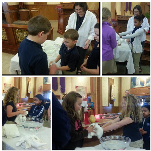 strochindy's tweet photo. Will you let me be your servant? A beautiful moment as students wash each other's hands during Holy Thursday Mass. http://t.co/MIB5chPV6H