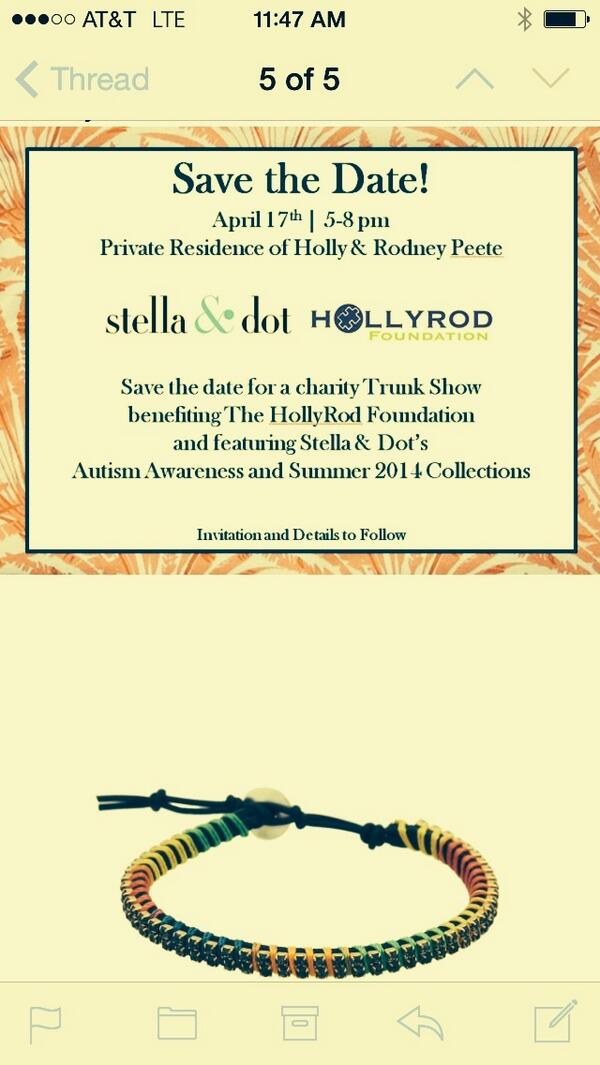 SherriSaum1's tweet photo. I will be there! April is autism awareness month-- @HollyRodFDN
@stelladot Get educated in style;) http://t.co/koFCMI53ig