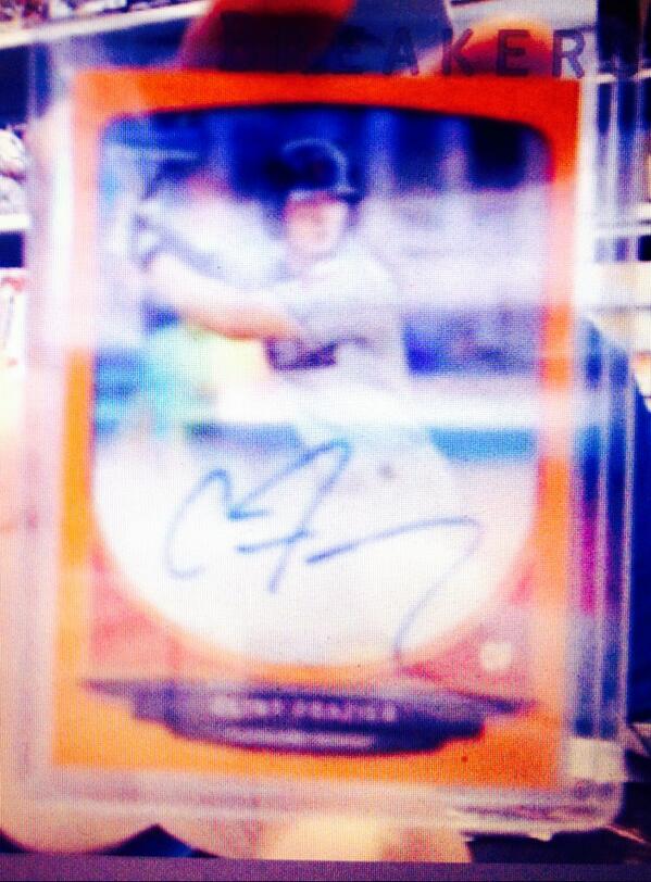 BOXBREAKERS1's tweet image. Post Your Biggest Pull of All-Time Here OURS: CLINT FRAZIER ORANGE REFRACTOR AUTO 04/35 #BOXBREAKERS