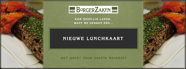 “<a href="/VolgBurgerzaken/">BurgerZaken</a>: Wij hebben weer een heerlijke nieuwe lunchkaart! Bekijk onze kaart op: restaurantburgerzaken.nl/menukaart ”