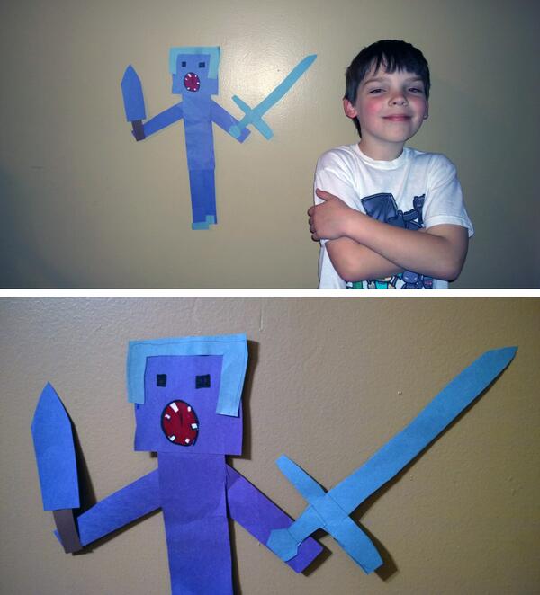 charlielutz's tweet photo. @iBallisticSquid My name is max &amp; I made this for you. I really like your videos and would like to Minecraft with you http://t.co/0q54lUTE4n