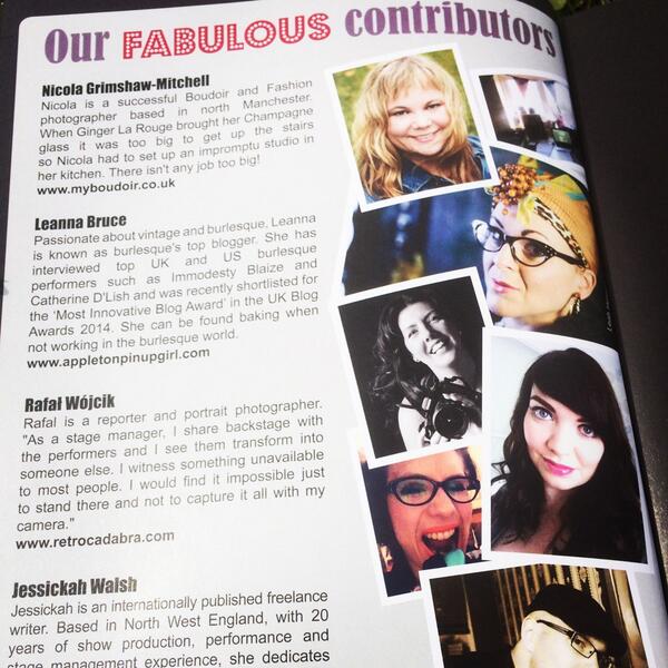 Did you know I am a contributor to international magazine Burlesque Bible?!