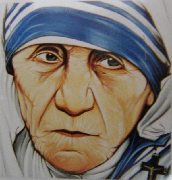 thirdcomandment's tweet image. A quote by Mother Theresa is &quot;To love, it is necessary to give; to give it is necessary to be free from selfishness.&quot;