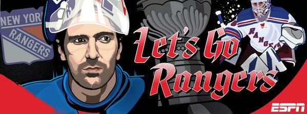 espn's tweet photo. @NYRangers Retweet to root on the Rangers in their quest for the Cup. #LGR http://t.co/fGH2vollyi