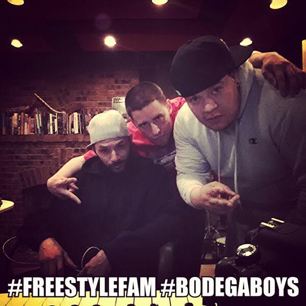 SeDaMaN's tweet photo. #FreestyleFam & #BodegaSeda went off... #TotalBS ep. 8 #BarLife @MikeTestaNY @QuestWordsmith @TheFreeStyleFam http://t.co/2ex9uehZRA