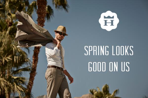 HaggarCo's tweet image. Spring in your step? Or is it the slacks...  #SlacksAreBack #Spring