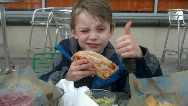 :) RT @SandraJones216: My son really really loves the Chicken Quesadillas at <a href="/FronteraFresco/">Frontera Fresco</a>