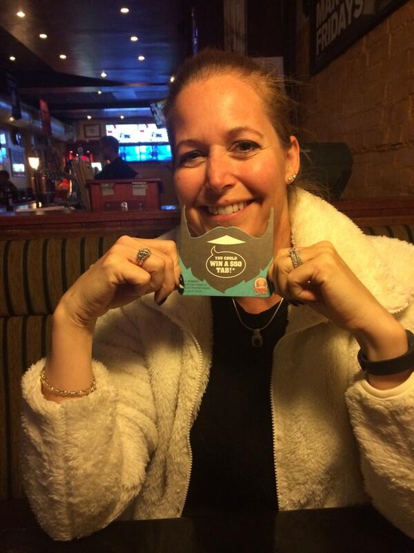 #crabbyjoesplayoffbeard Sandra supporting the winning beard!! Crabby's woodstock