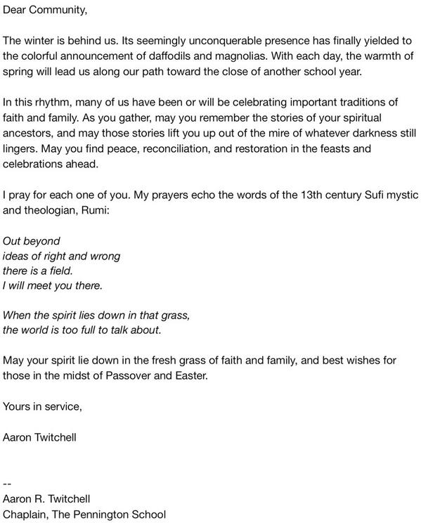 TPSLife's tweet image. Mr. Twitchell's email was inspiring.