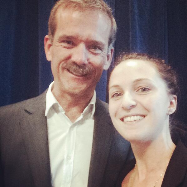 mintonchristina's tweet photo. Really enjoyed meeting @Cmdr_Hadfield and @Evan_Hadfield today! Thanks for visiting our SoT event. #HadfieldBCIT2014 http://t.co/CwEcH6bi7v