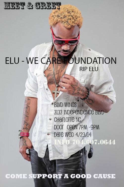 ELUMUZIK's tweet photo. ELU - WE CARE FOUNDATION X WHO'S UP NEXT?
RIP ELU 4/23/14, #BLVDWINGS #CharlotteNC 7pm-9pm
Info call 704-607-0644 http://t.co/kjVQZzevqW
