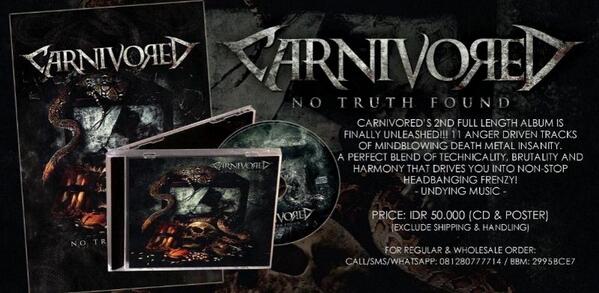 <a href="/Carnivored/">Carnivored</a> - No Truth Found out on 25.04.2014 And this album preview youtu.be/gL86gUbohDI Check this out 😁