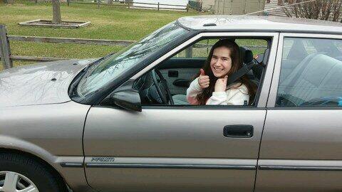 socknsandalgal's tweet image. So this happened today(: #Sweet16 #driverstest #Ipassed #Trudy (: