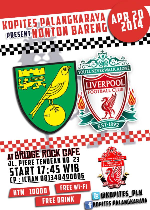 #NonbarLFC Norwich v LIVERPOOL | Minggu 20/14/14 | Start 17.45 WIB | <a href="/BridgeROCKcafe/">BridgeROCK</a> | HTM 10k | <a href="/BIGREDS_IOLSC/">BIGREDS IOLSC</a> |
