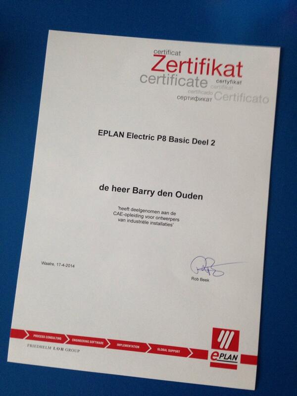 Gefeliciteerd @Barrykoi! RT: Gisteren de 3daagse eplan-cursus afgerond <a href="/CitoBenelux/">Cito Benelux</a> #eplan #p8 <a href="/Petrogas1/">Petrogas</a>