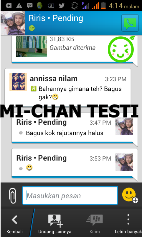 mnxxi's tweet photo. michan testi;) DILARANG MENGAMBIL TESTI ! http://t.co/sVT4aGigTc