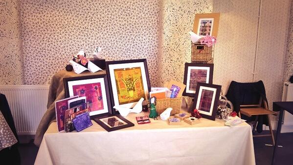 RachelBallard9's tweet photo. All set up and ready for the weekend #Emma Bridgewater Easter maker market http://t.co/vNdUldR96k