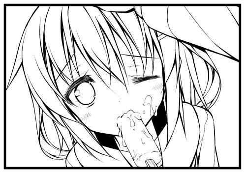 アイスを頬張る雷ちゃん(健全) 