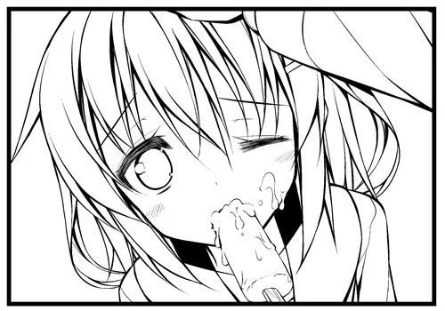アイスを頬張る雷ちゃん(健全) 