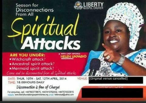 lordkay2010's tweet photo. Spiritual Yahoo: Prophet Helen Ukpabio deported. Authorities said no spiritual attacks exist in UK. @RealSeunKuti http://t.co/QuSWCvX36q