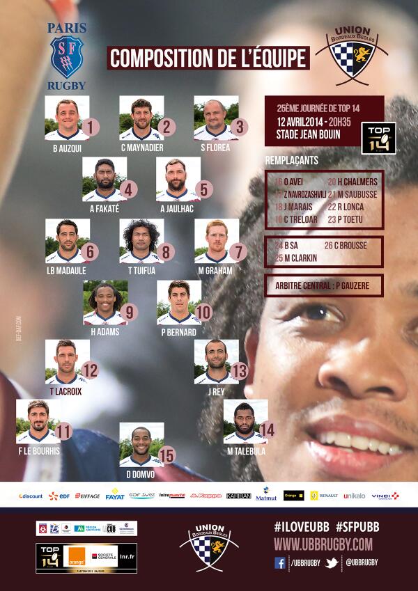 TOP 14 - 25ème journée : Stade Français / UBB - Page 3 Blg86BsCUAAyqbq