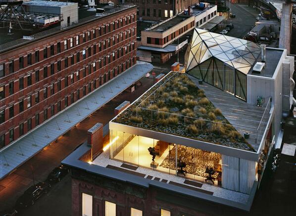 inhabitat's tweet photo. This gorgeous rooftop penthouse glitters like a jewel amidst the surrounding greenery: http://t.co/i30A6askUg http://t.co/O13Cc1L4Dm