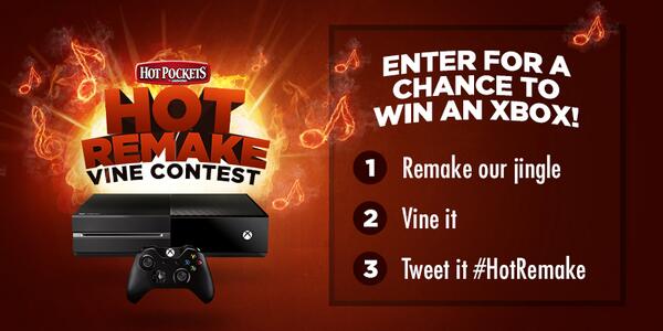 hotpockets's tweet photo. Weekend plans = entering 4 a chance to win an Xbox One. Learn more here: http://t.co/HOQgGBa09G #HotRemake http://t.co/rnm6u6v2gx