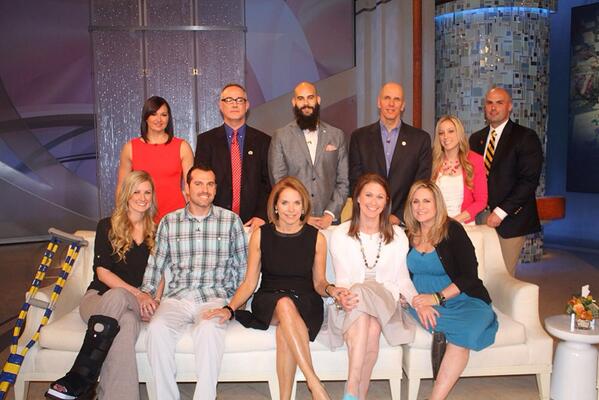 BrighamWomens's tweet image. Marathon survivors Nicole and Michael  Gross and nurse Ann Marie Rivard join the @KatieShow to discuss the marathon: