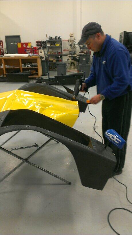 PC nose Wrapping fun on Good Friday! <a href="/JDCMiller/">JDCMillerMotorsports</a>