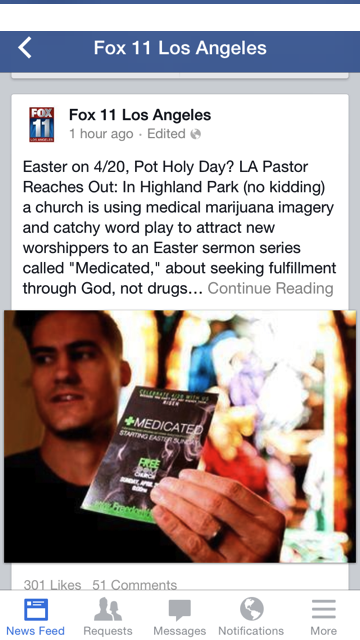 FreedomSFV's tweet image. You think the church wide fast has something to do w/ all this publicity? #abc #cbs #fox #potheadsbelike #hischurch