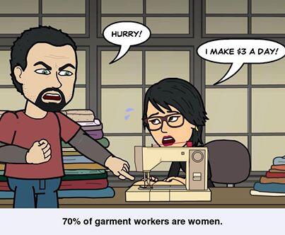 EvrydayFeminism's tweet photo. "70% of garment workers are women." Is labor rights a part of your feminism? (via http://t.co/HBQrfKQrlj) http://t.co/jSIqk5kTF6