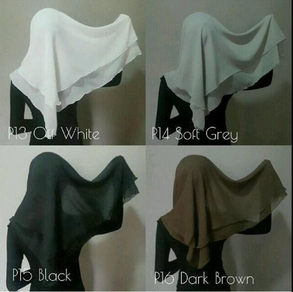 16 daripada 20warrna tudung ruffle