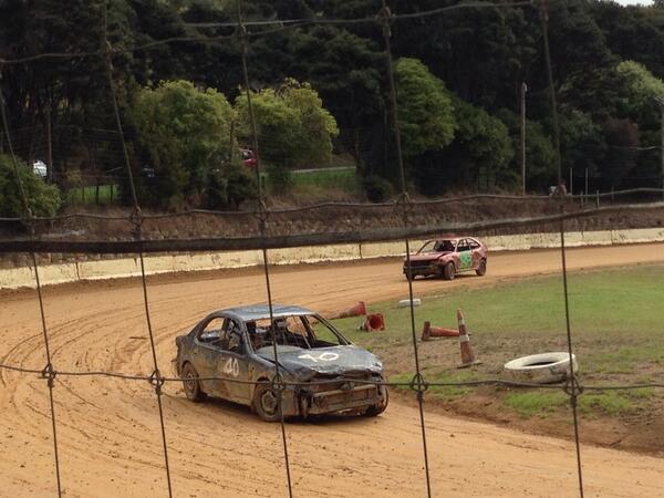 bulladowling's tweet photo. Waiheke demolition derby = awesome http://t.co/OyqySkAK95