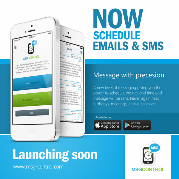 ClearcomGlobal's tweet image. Our first #App Launching Soon @MessageControl #EmailScheduling #SMSScheduling. msg-control.com.