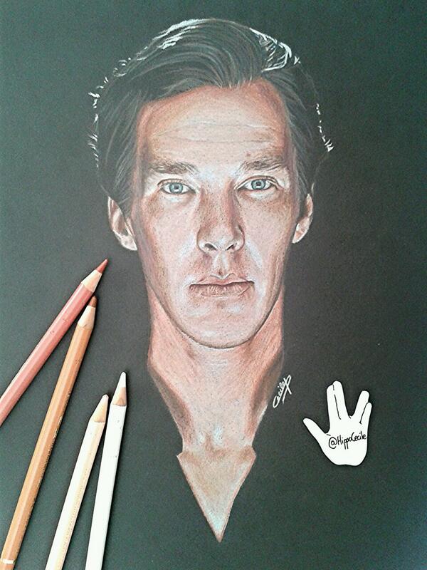 Its_Only_Cece's tweet image. Hey @BakerStBabes could you share my drawing of #BenedictCumberbatch please ? :)