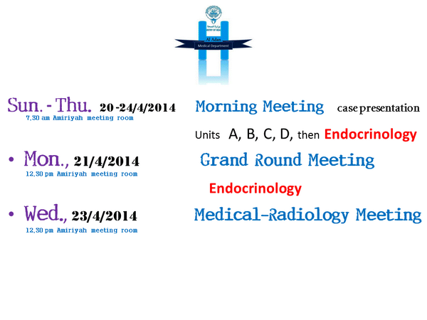 Aladanmed's tweet photo. Scientific Activity for the Coming Week 20-24 April 2014 http://t.co/IhbMTUhx8X