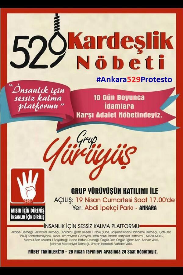 #Ankara529Protesto Bugün Abdi İpekçi Parkı'nda <a href="/grupyuruyus/">Grup Yürüyüş</a>'ün katılımıyla kardeşlik nöbeti başlıyor. <a href="/milatgazete/">Milat Gazetesi</a> RT