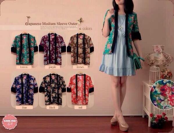 fxolshop's tweet photo. FX SALE❗️❗️❗️
Kode : Japaneses Outer 
Bahan : Katun 
Size : Fit to L
Colour : Tosca &amp; Red
Price : 50RB http://t.co/KhY485M9nc