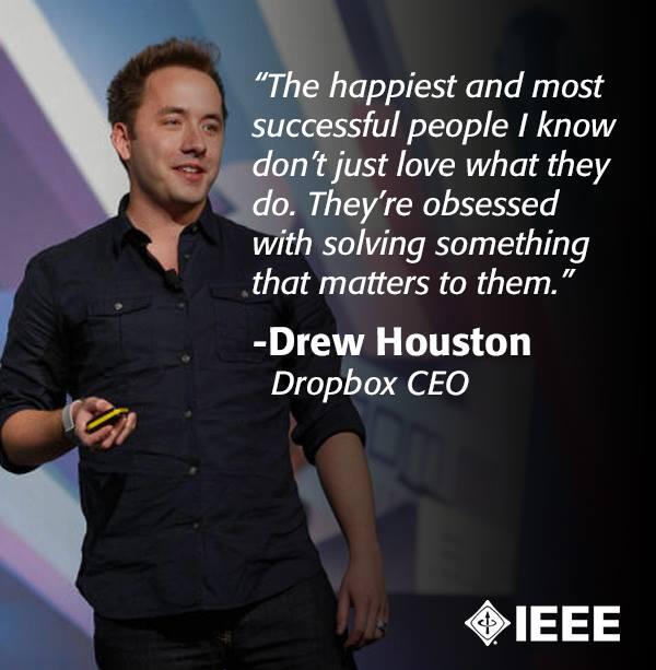 Drew Houston of DropBox, has some thoughts on how to find success, no matter what your job is. What's your obsession?