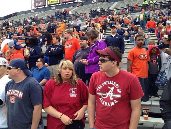 Alabama_Jokes's tweet photo. Bammers are relentlessly stupid. Why are they at A-Day? http://t.co/sb1cVb49sc