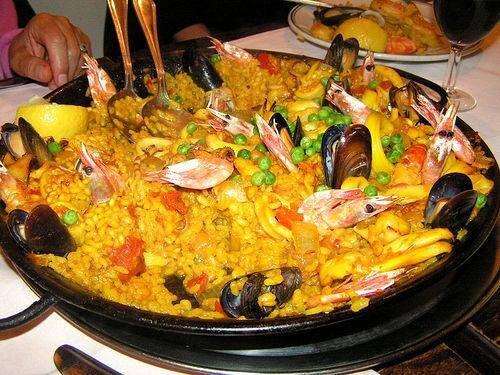 SEAFOOD PAELLA WITH TWO SIDES $8.95 ALL DAY!!!