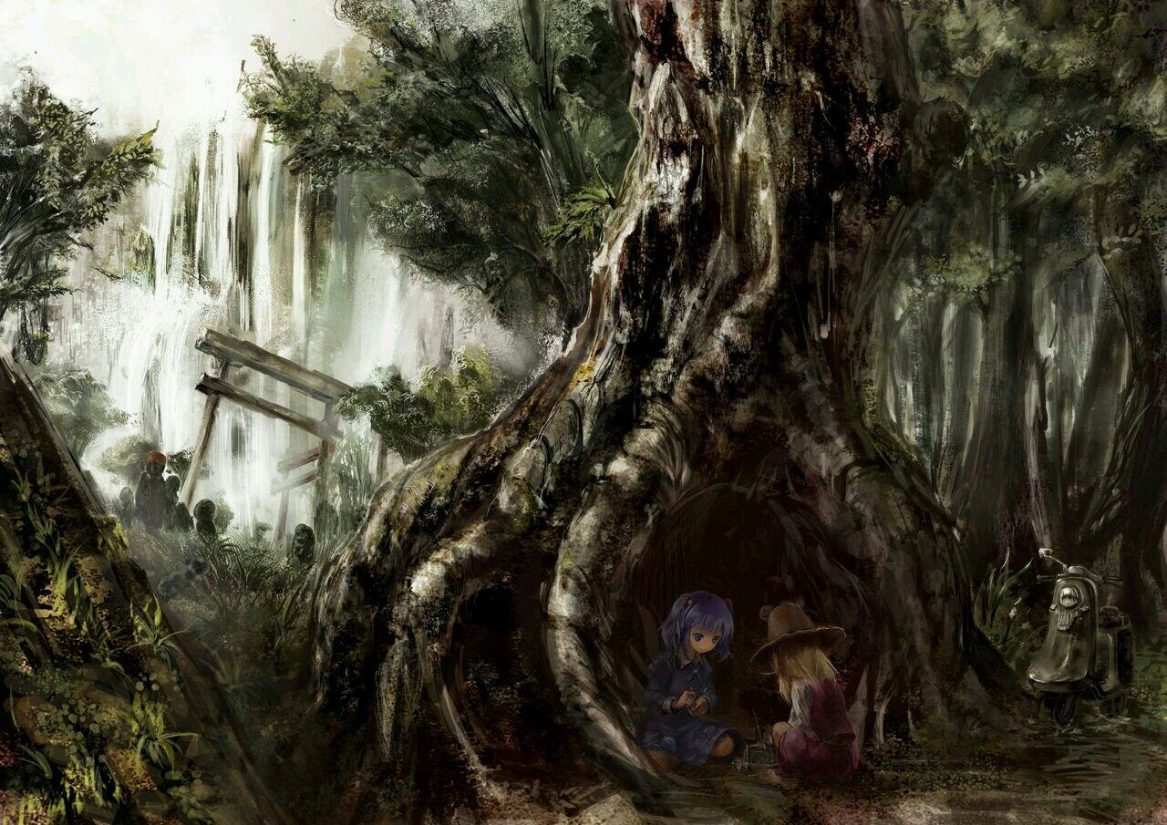 東方風景画像 カッパとカエルの秘密基地 幻想郷の風景 Http T Co Iflq2ucejw Twitter