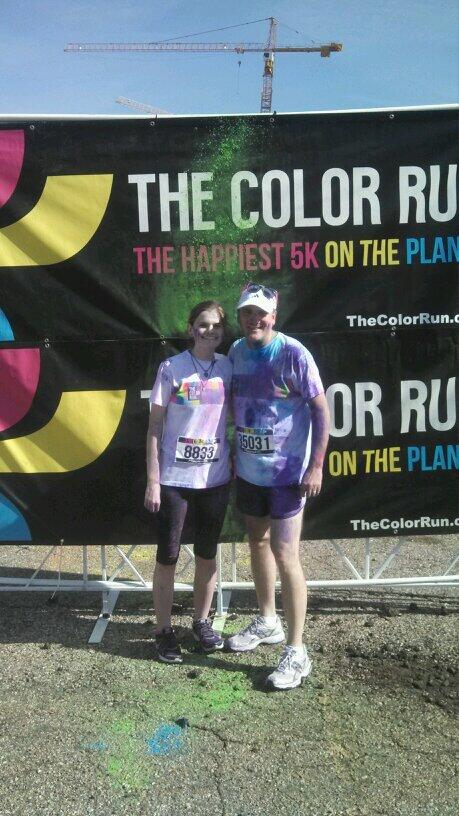 #Happiest5k BR Color Run made even happier with my beautiful daughter Emily!!!