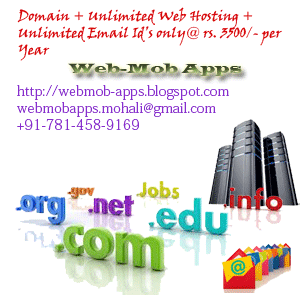 webmobAPPS's tweet image. Now get Domain + Unlimited Hosting + Unlimited Email Id's @ Rs.4000/-
