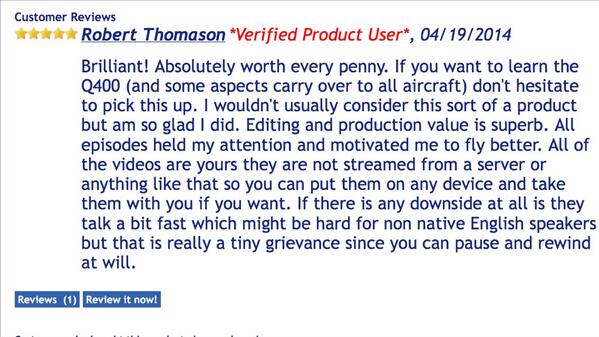 Airline2Sim's tweet image. Another happy customer www.movies.airline2sim #q400training