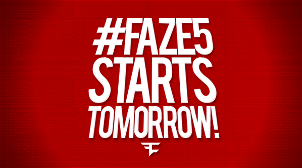 FaZeClan's tweet image. The calm before the storm..... #FAZE5